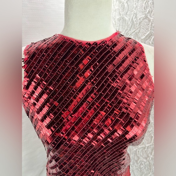 NWOT Free People Intimately Disco Fever Cami, Red Combo, Size Medium, Sequins - Picture 3 of 12